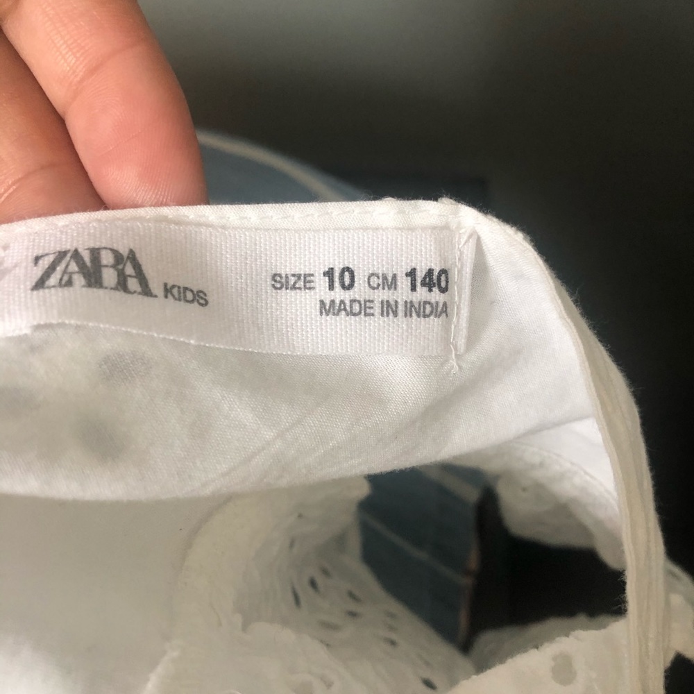 Girls Zara white dress